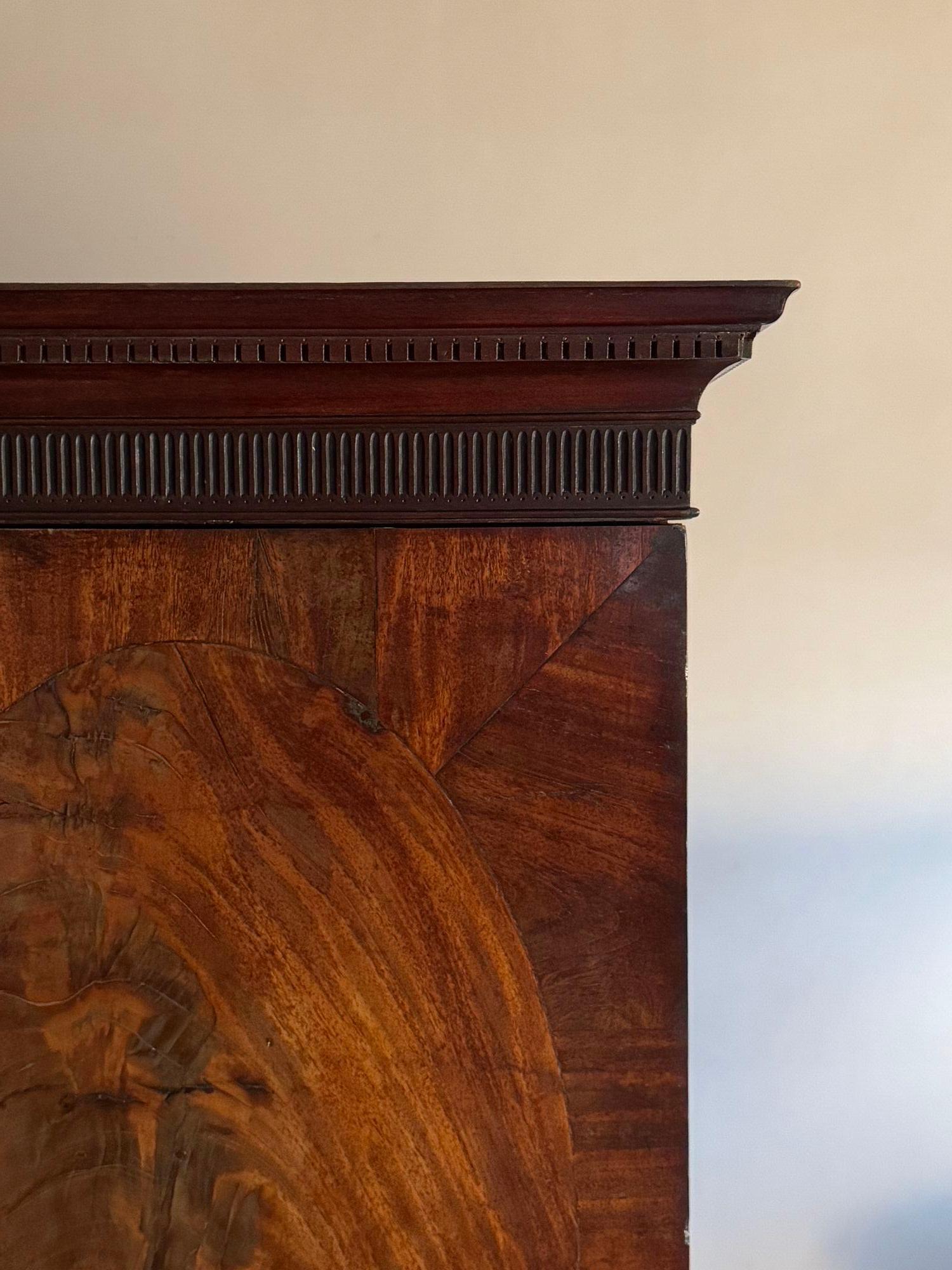 18th Century Chippendale Period Mahogany Linen Press For Sale 4