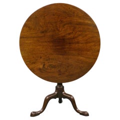 18th Century Chippendale Period Mahogany Tripod Table on Cabriole Base