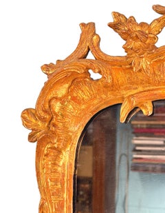18th Century Chippendale Rococo Giltwood Wall Mirror