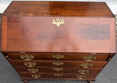 18th Century Chippendale Slant Front Desk in Birch with Ball & Claw Feet