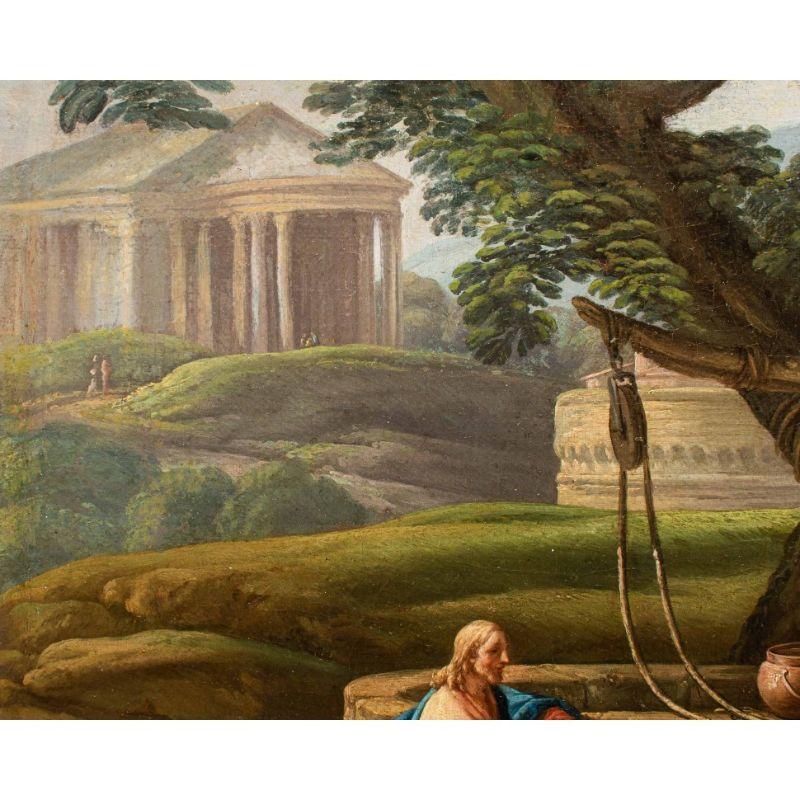 18th Century Christ and the Samaritan at the Well Painting Oil on Canvas 5