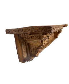 18th Century Church Stand Gilded Carved Wood Acanthus and Cherub