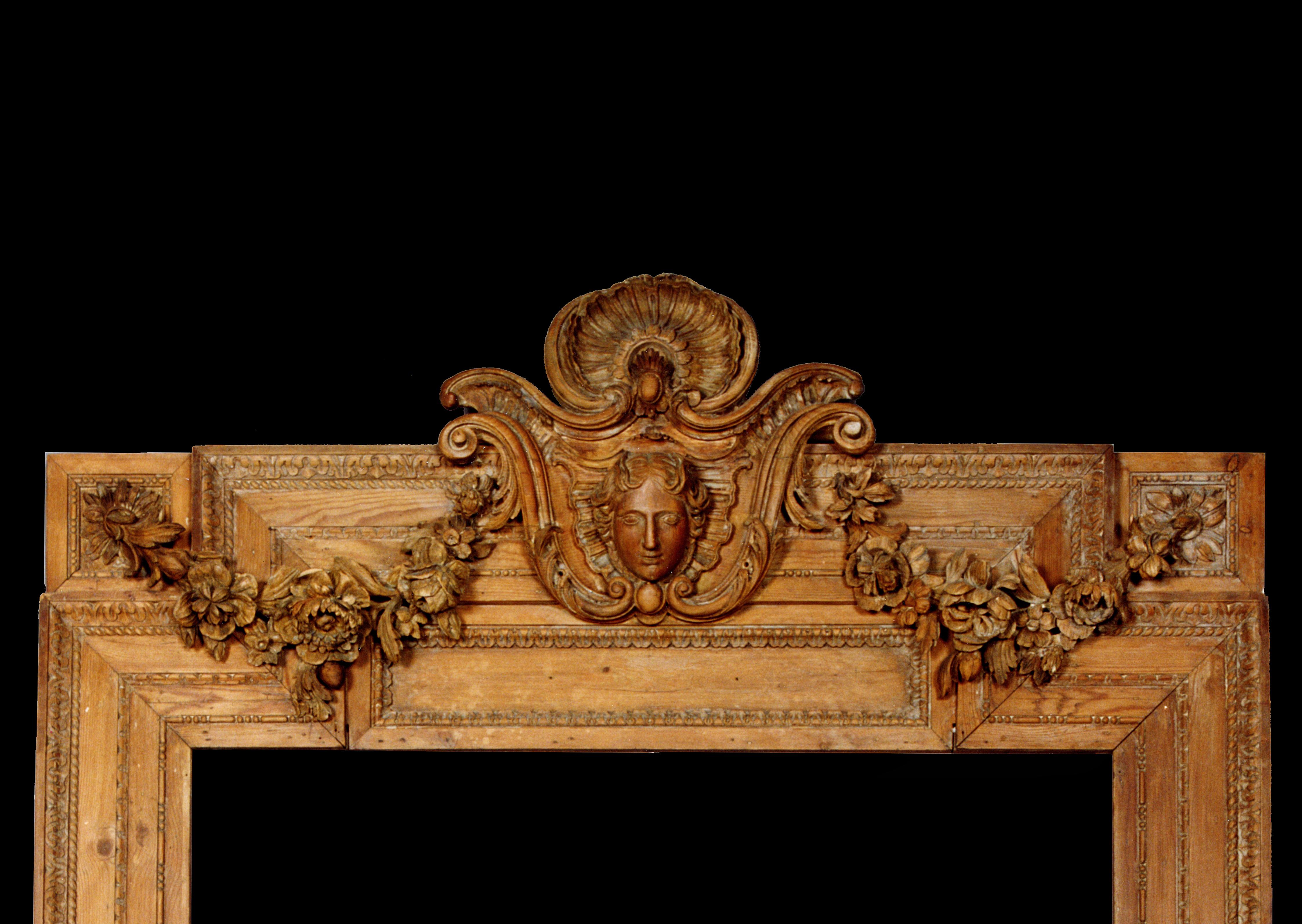 18th century (circa 1720) George II pine doorway, carved by John Cuenot for Norfolk House St James' London. 

Width at Top 58