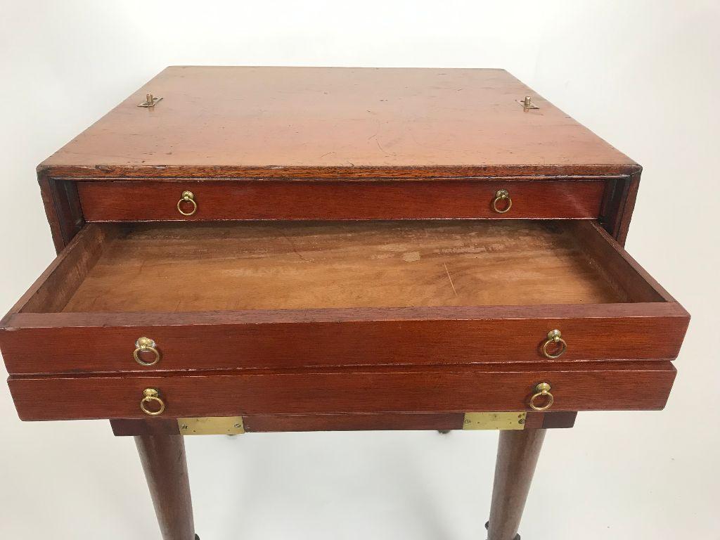 Hand-Crafted 18th Century, circa 1780 English Paymasters Campaign Desk