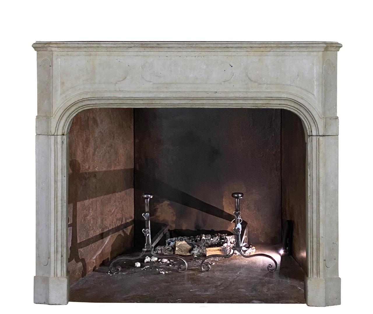 Hand-Carved 18th Century City Palace Fireplace Mantle With Original Grand Wear  For Sale