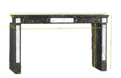 18th Century Classic Chic French Fireplace Mantel With Carrara Marble