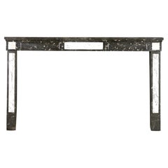 18th Century Classic Chic French Fireplace Mantel With Carrara Marble