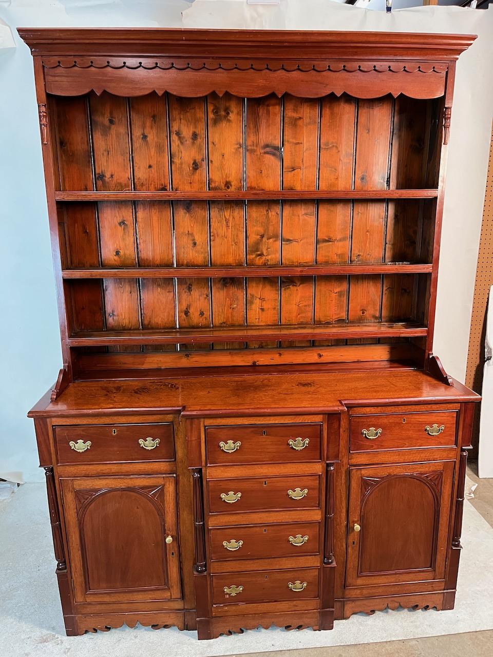 English 18th Century Classic Welsh Dresser. For Sale