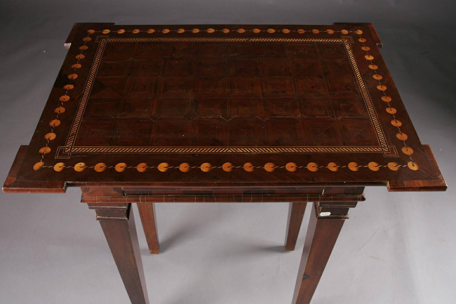 Wood 18th Century Classicism Side Table For Sale