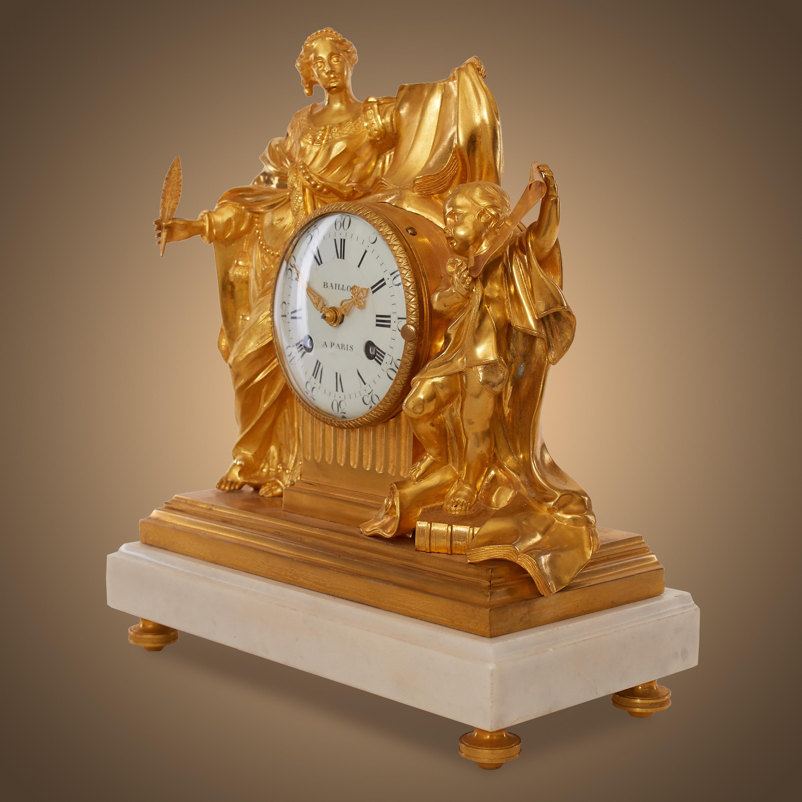 Français Horloge du XVIIIe siècle, Baillon à Paris en vente
