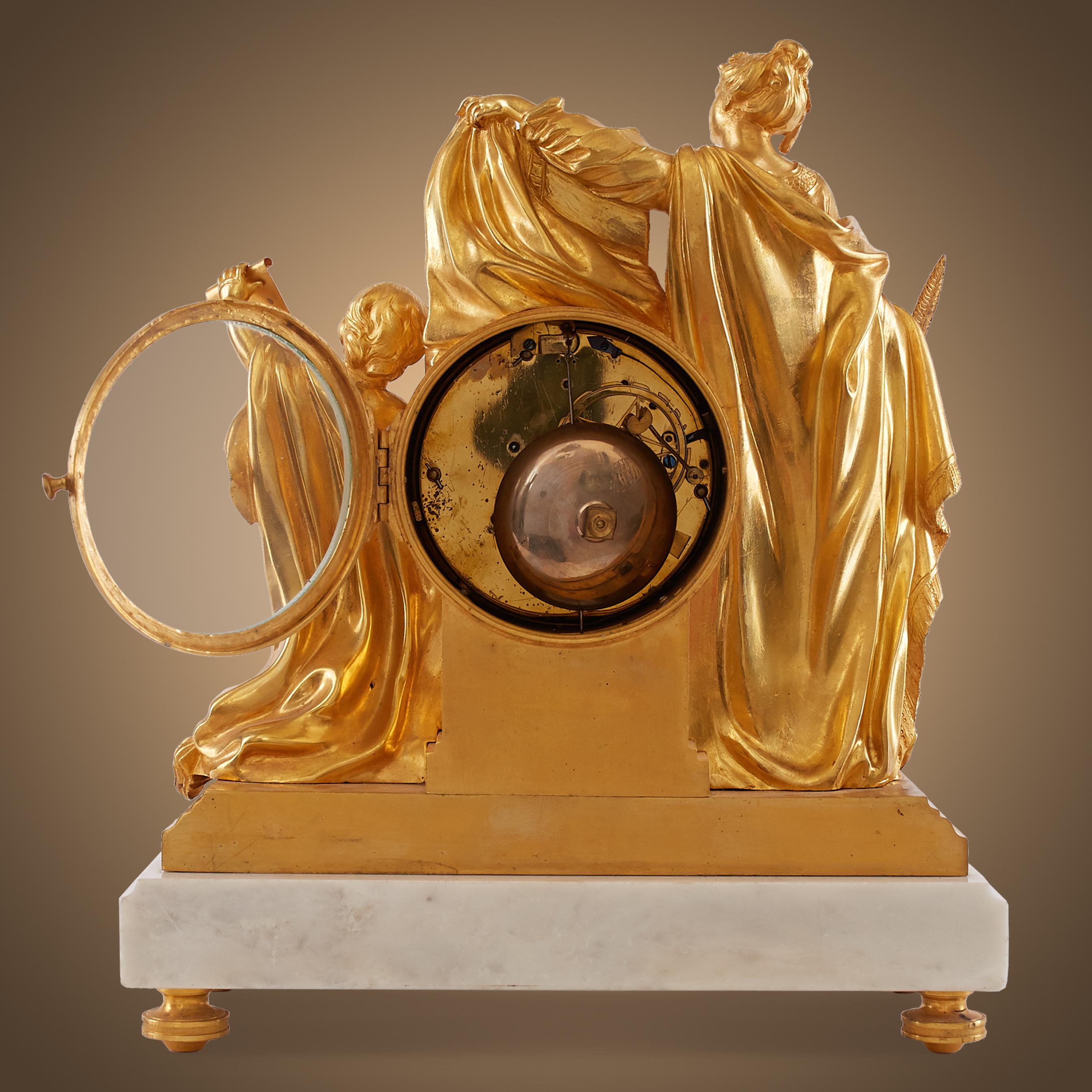 Empire 18th Century Clock, Baillon in Paris For Sale