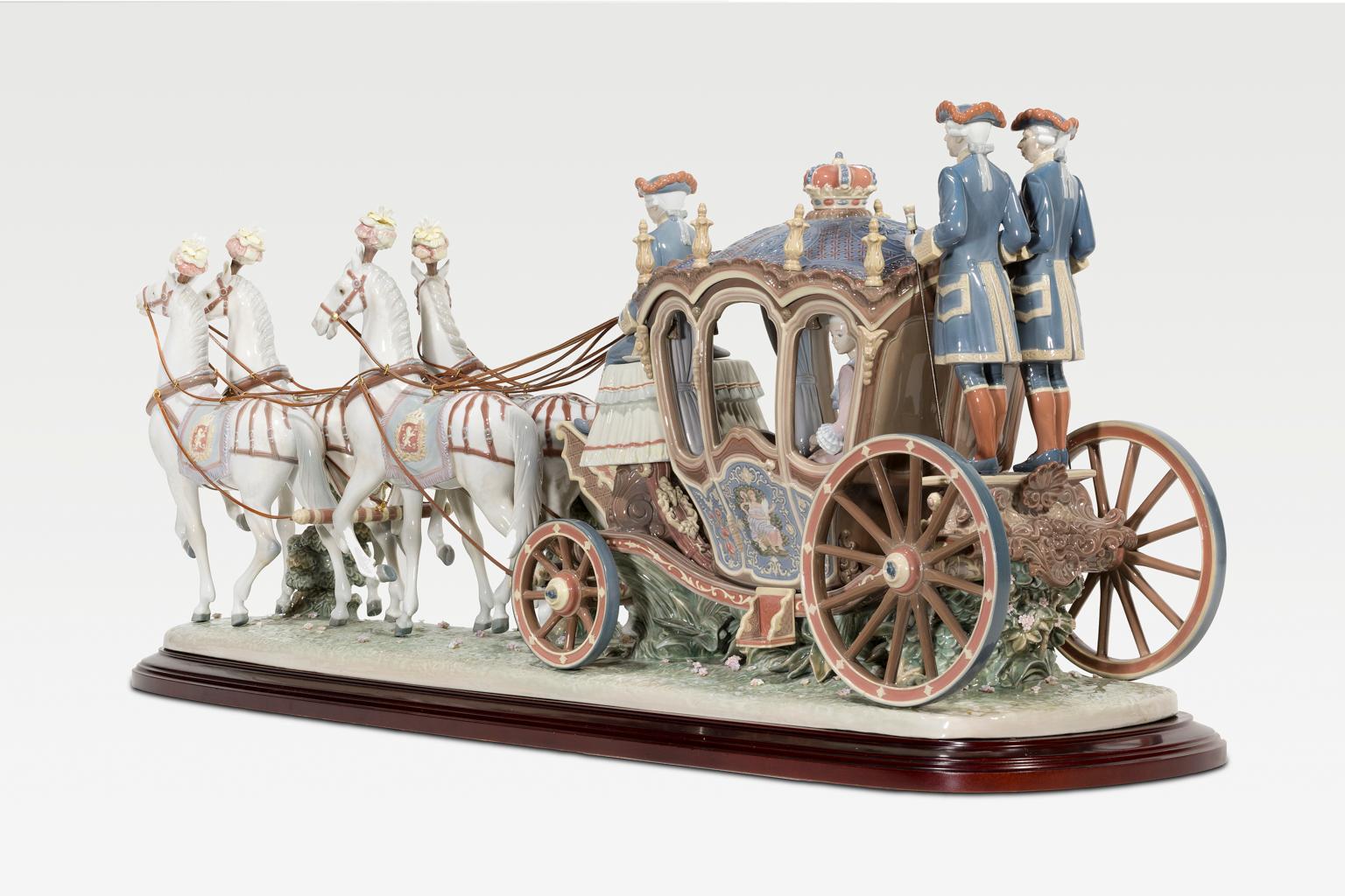 Lladro Francesco Catala 18ème siècle Coach Porcelaine Ecole de Vatala Ltd Ed. Bon état - En vente à Bloomfield Hills, MI