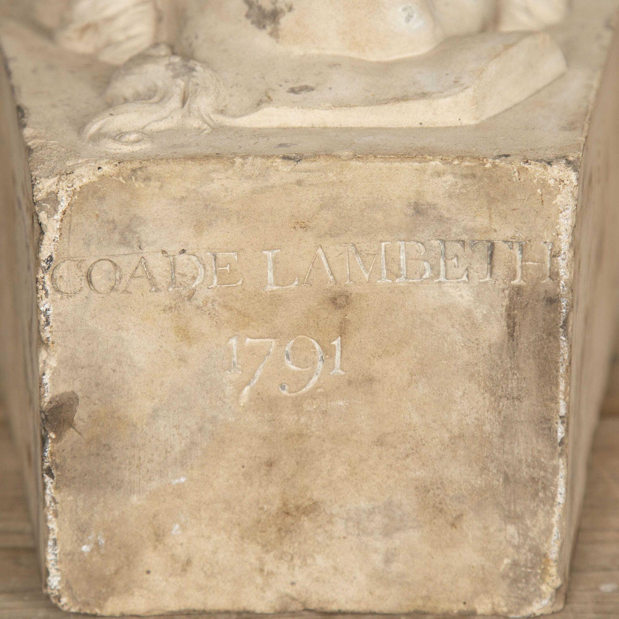 Terre cuite Clé de voûte en pierre de Coade du 18e siècle en vente