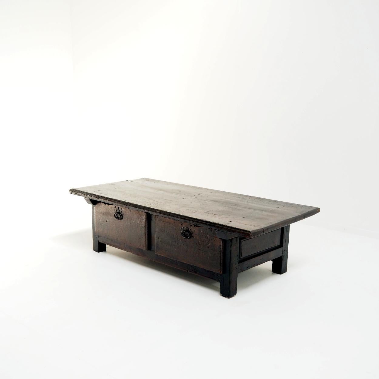 Rustic 18th Century Coffee Table made from a Banker or Merchant’s Table For Sale