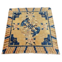 18th Century Collector's Antique Fou Dog Art Deco Rug "Guardian Lions" Chinese
