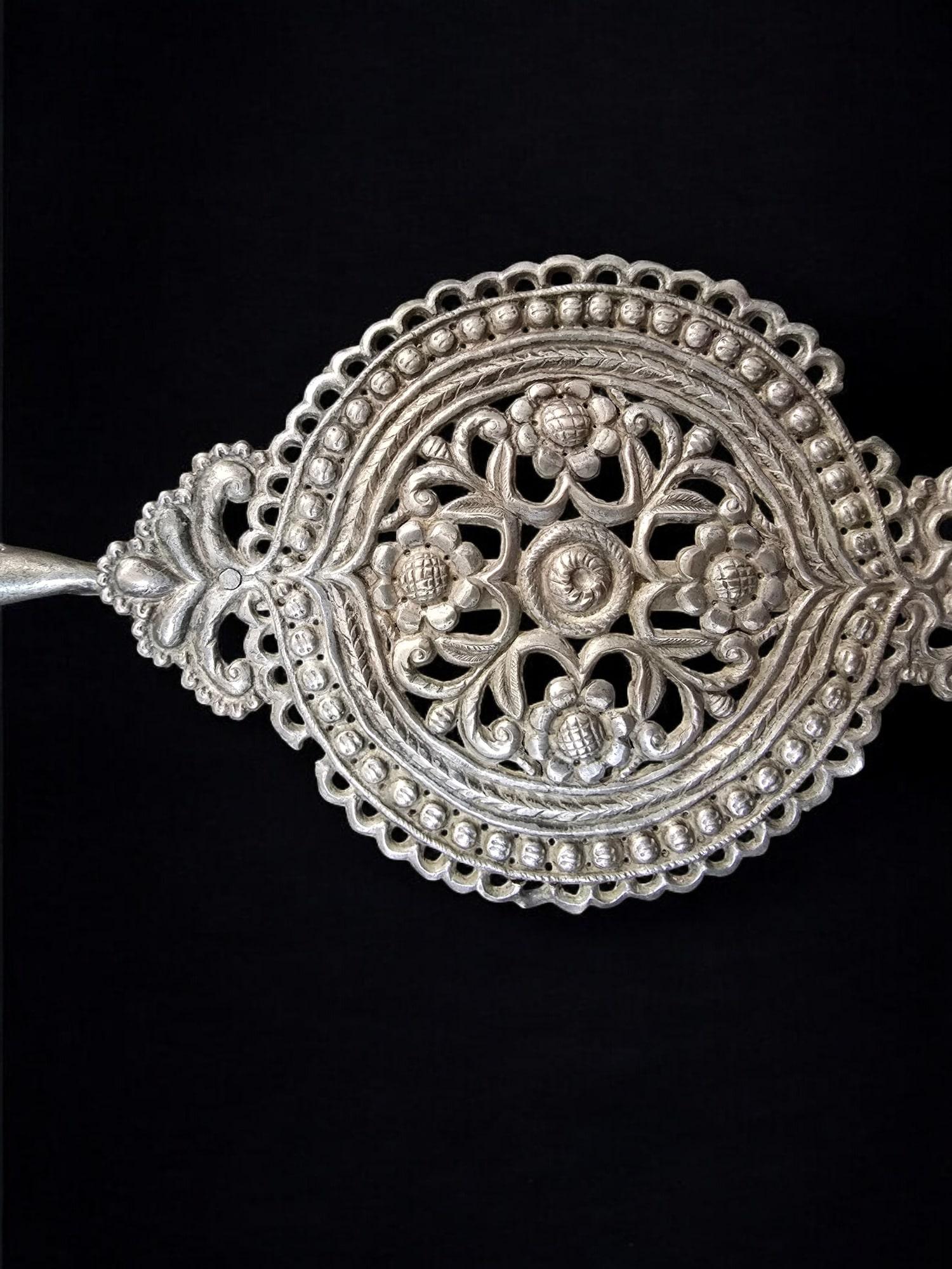 18th-Century Colonial Silver Hairpin – Peru In Good Condition In Madrid, ES