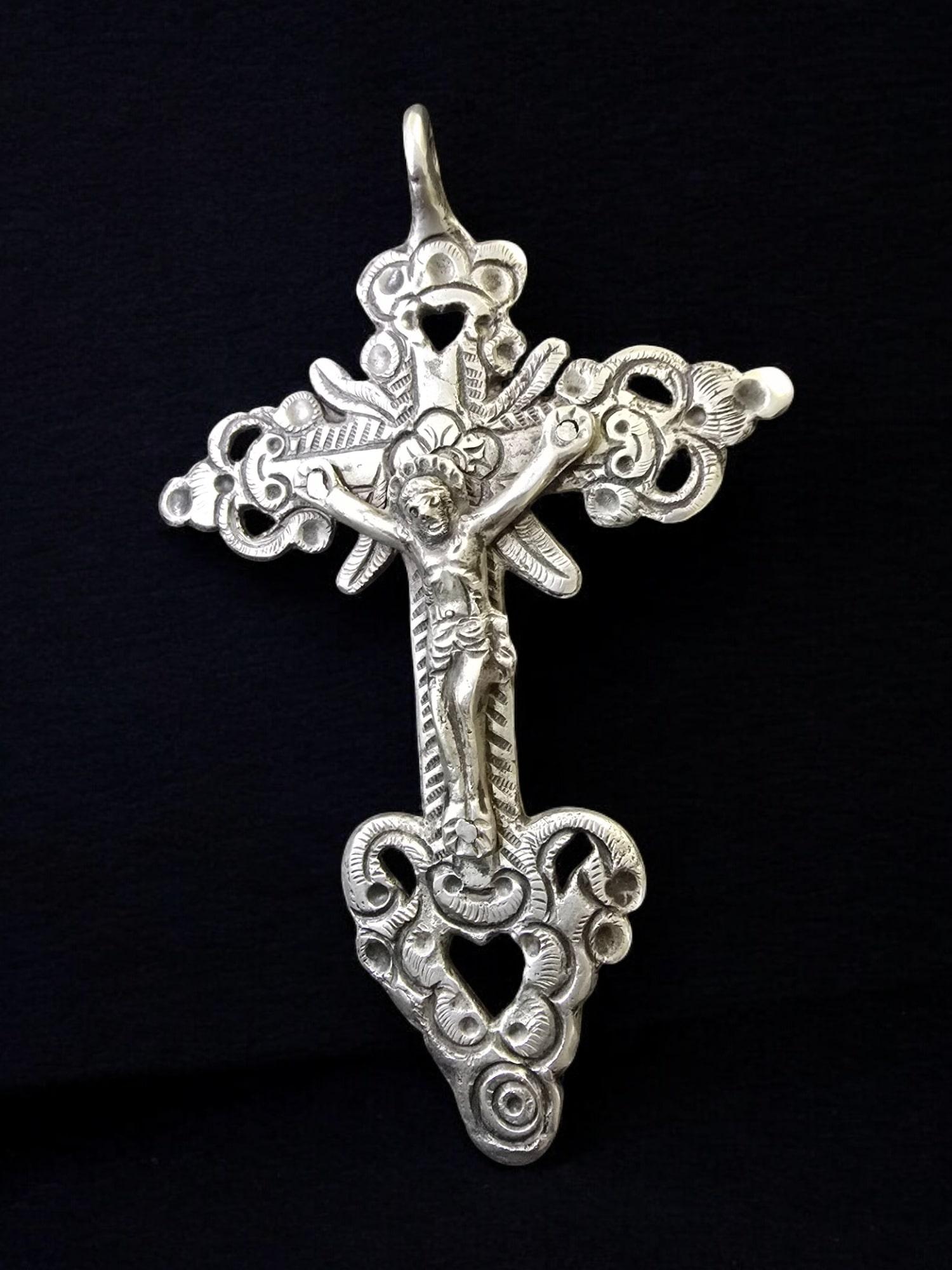 18th-Century Colonial Solid Silver Cross – Peru 5