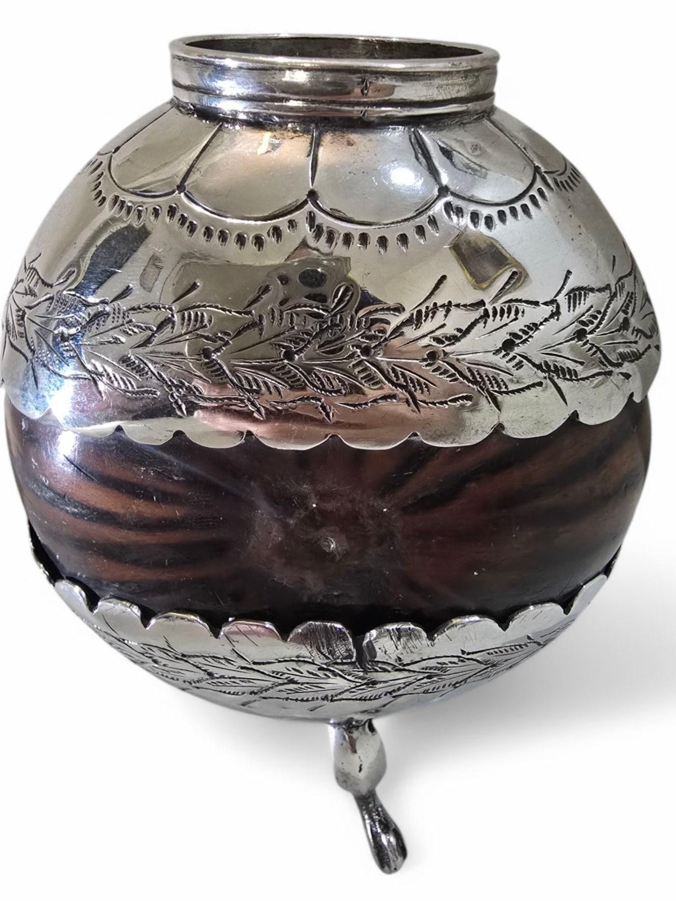 Coupe de matelot en argent massif Coloni du 18e siècle Bon état - En vente à Madrid, ES