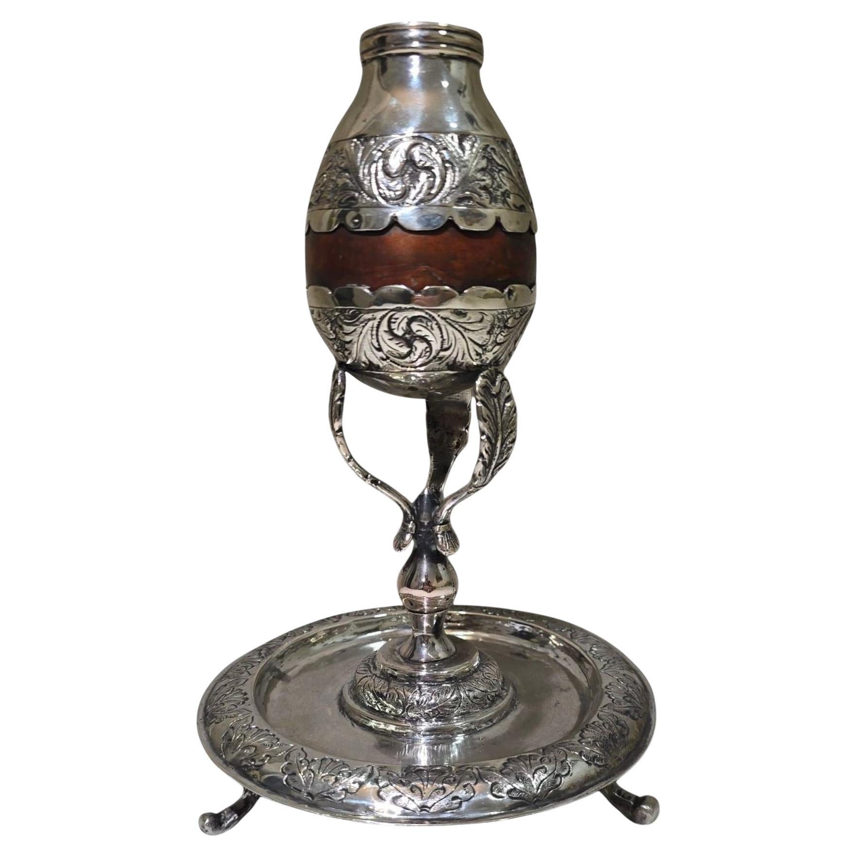 Coupe de matelot en argent massif Coloni du 18e siècle