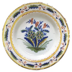 18th Century Colorful Dutch Delft Plate #2