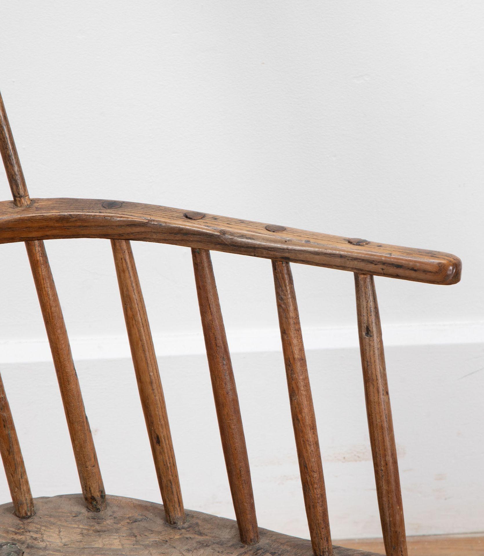 Chaise Windsor à dossier en peigne du 18e siècle en vente 5