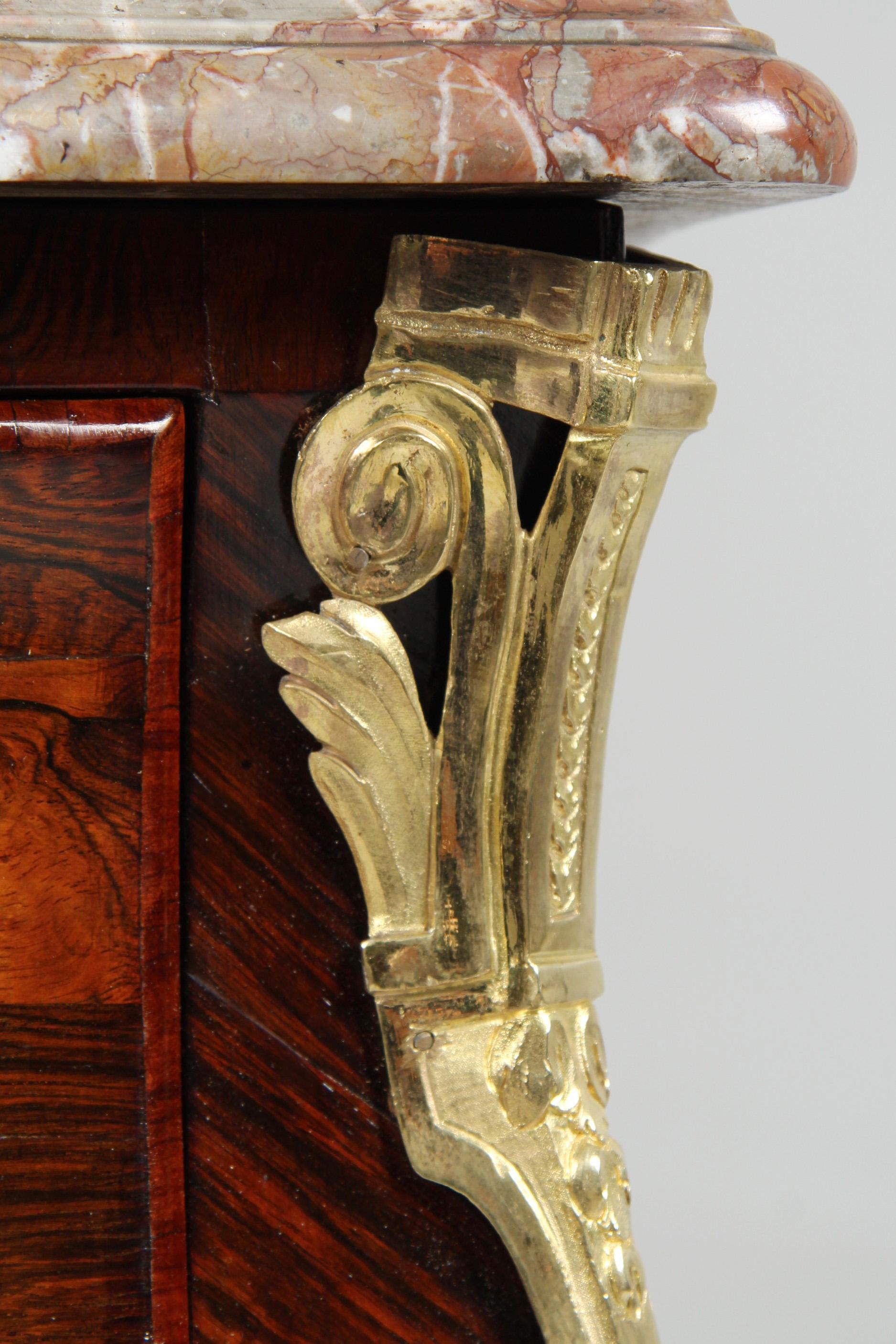 Ormolu 18th Century Commode Sauteuse, Chest of Drawers, Transition - Louis XV - XVI For Sale