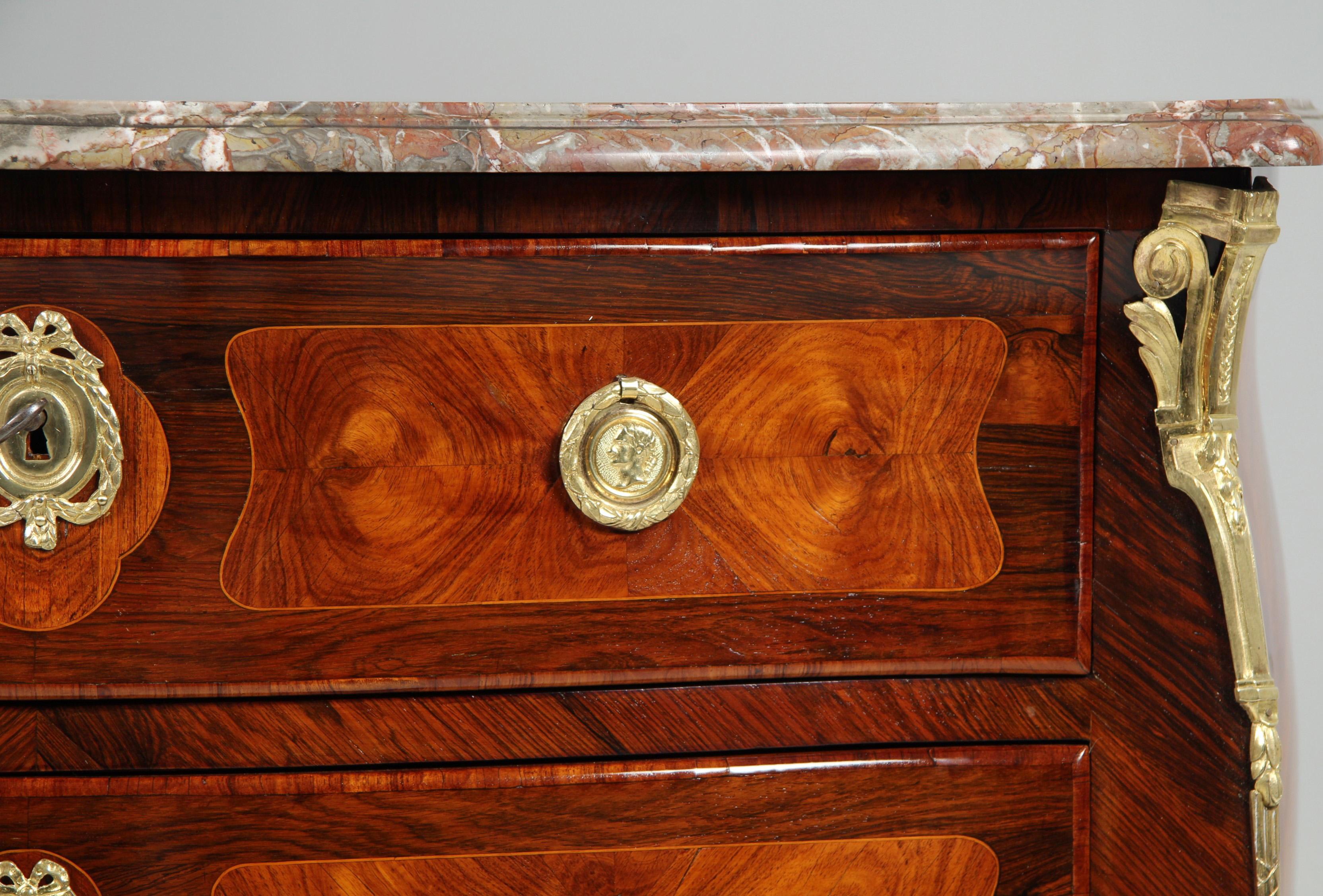 18th Century Commode Sauteuse, Chest of Drawers, Transition - Louis XV - XVI For Sale 2