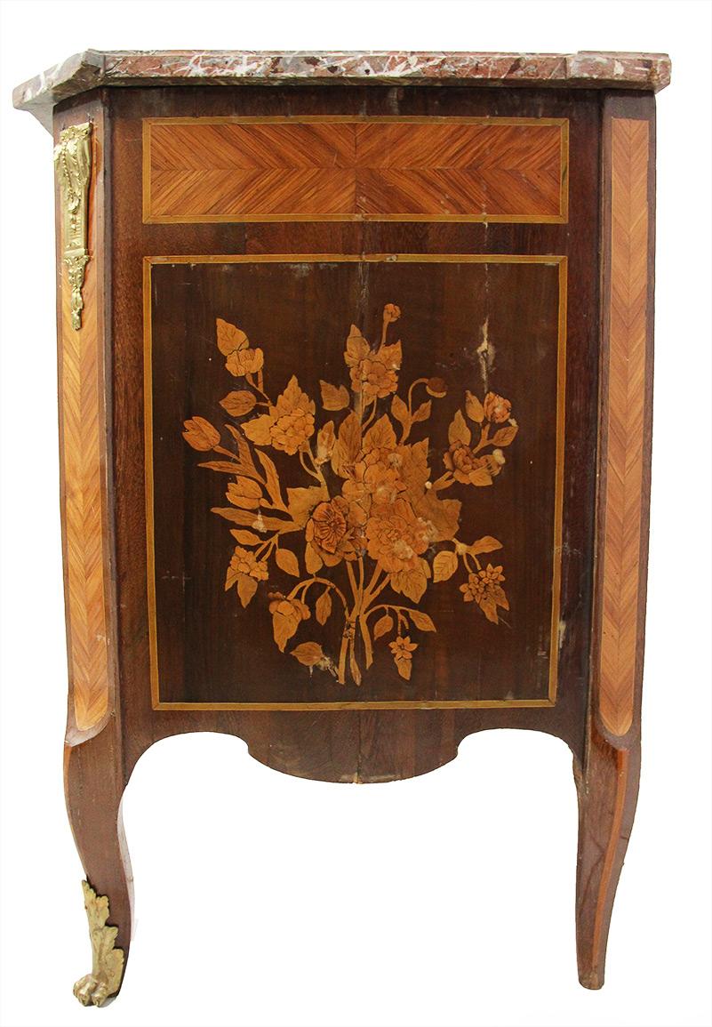 18th Century Commode Stamp Roussel in Rosewood, Amaranth and Tobacco Wood For Sale 3