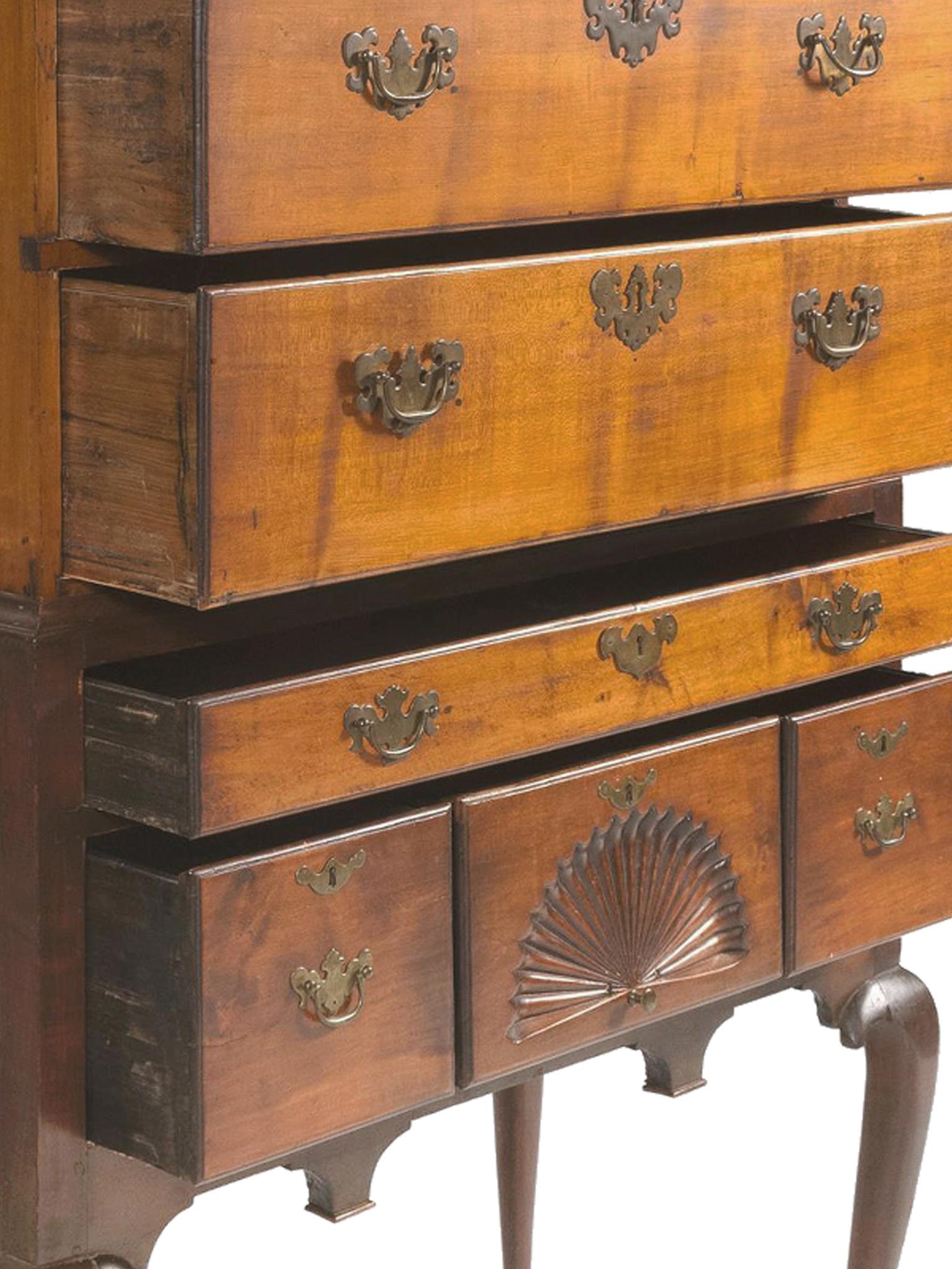 18th Century and Earlier 18th Century Connecticut Queen Anne Highboy