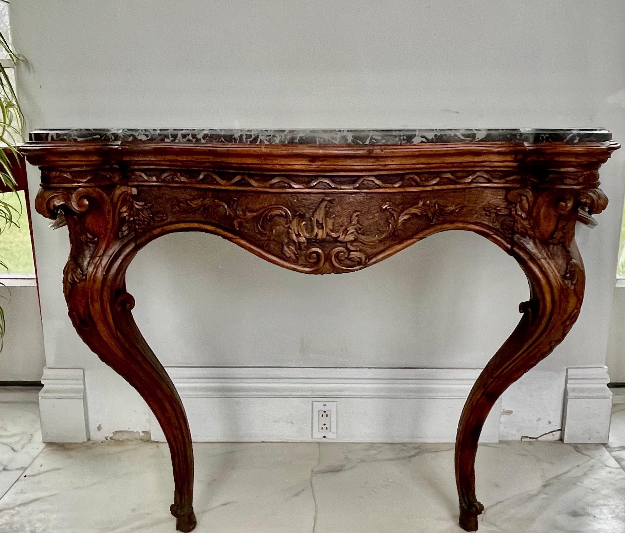 A 18th Century Marble Top Console Table  For Sale 7