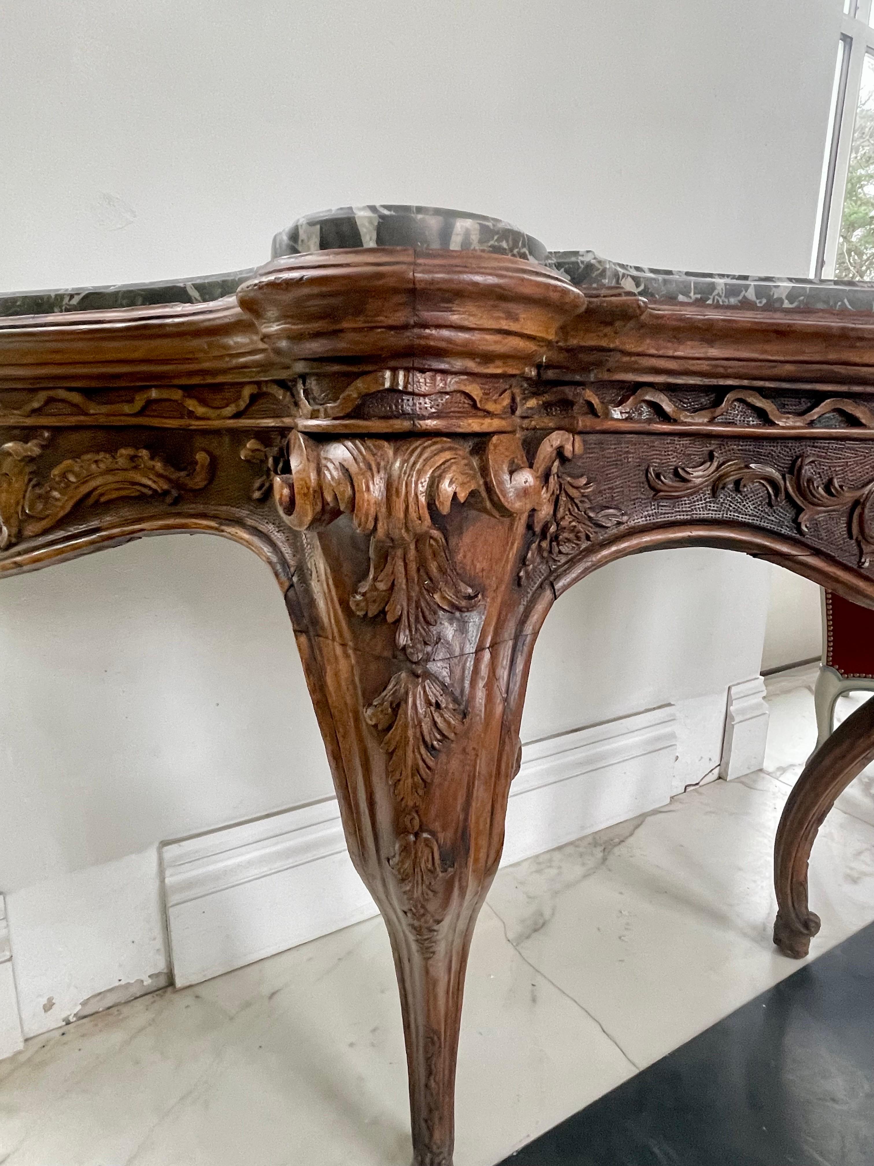 A 18th Century Marble Top Console Table  For Sale 9