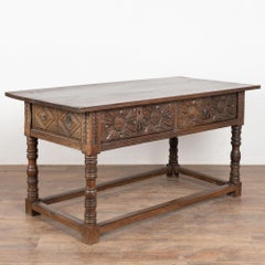 18th Century Console Table with Two Carved Drawers, Portugal​​​​​​​