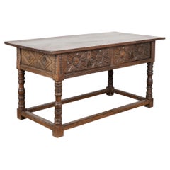 18th Century Console Table with Two Carved Drawers, Portugal​​​​​​​