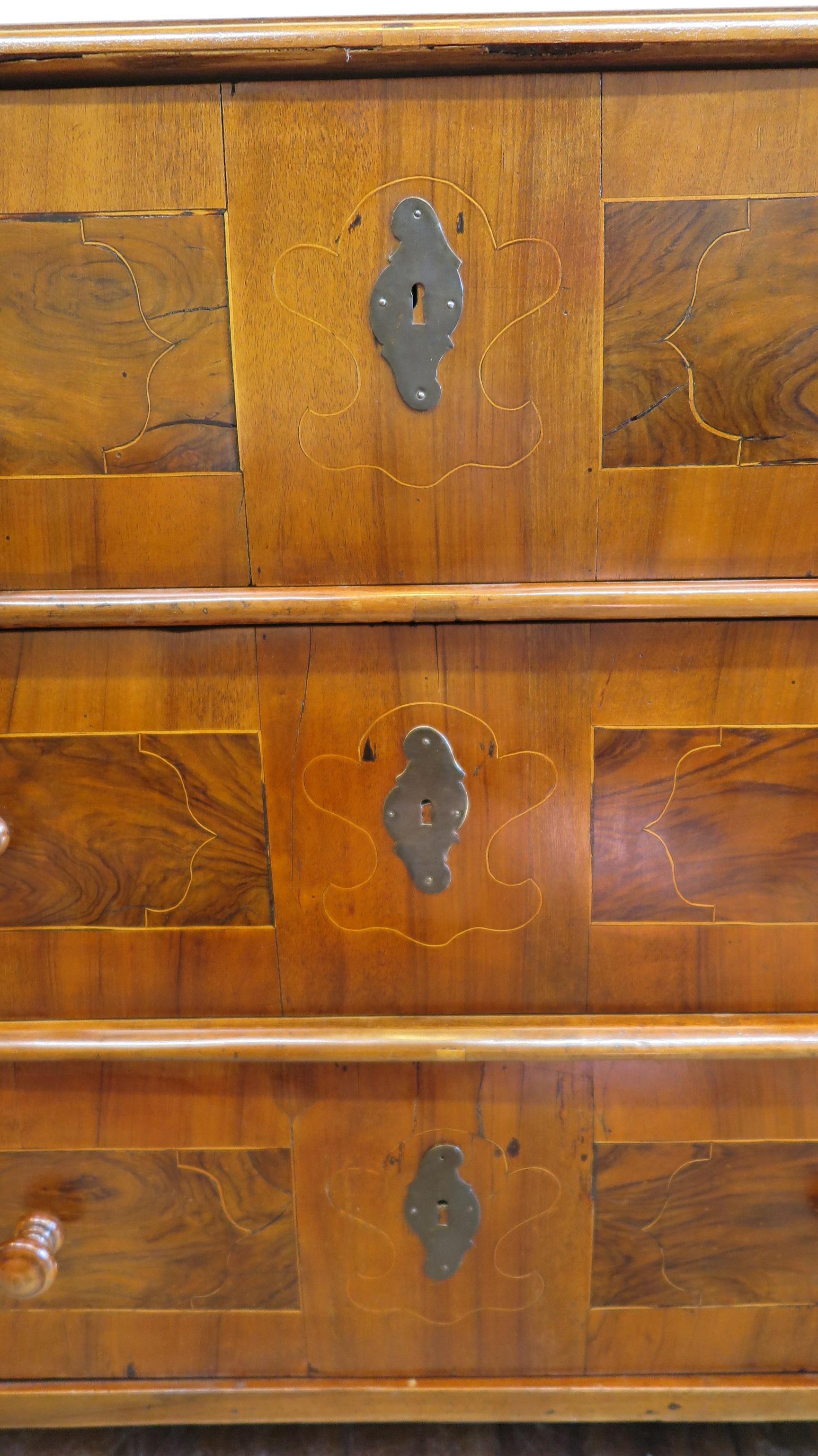 18th Century Continental Baroque  Chest of Drawers  1