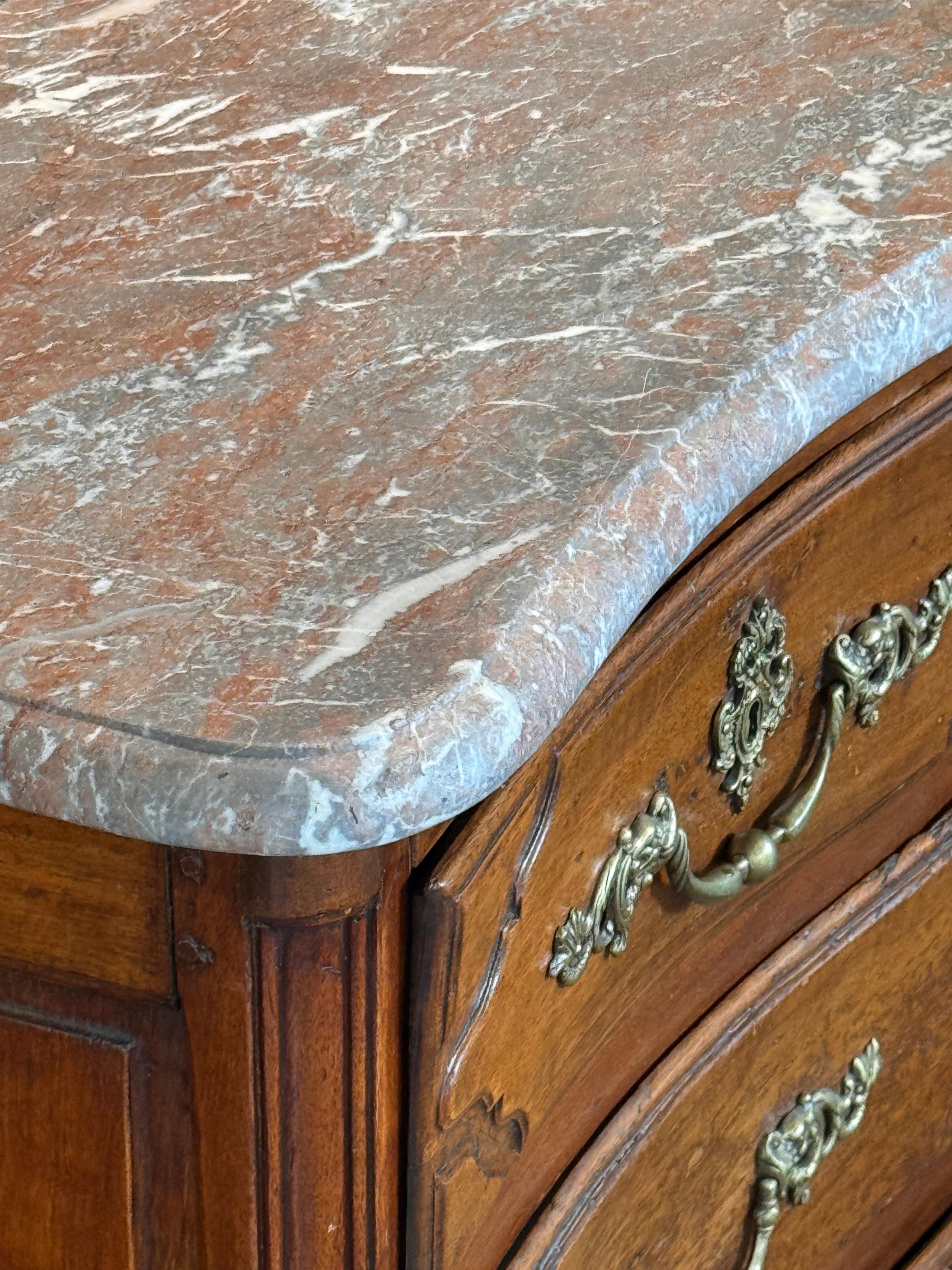 18th Century Continental Commode With Marble Top For Sale 6