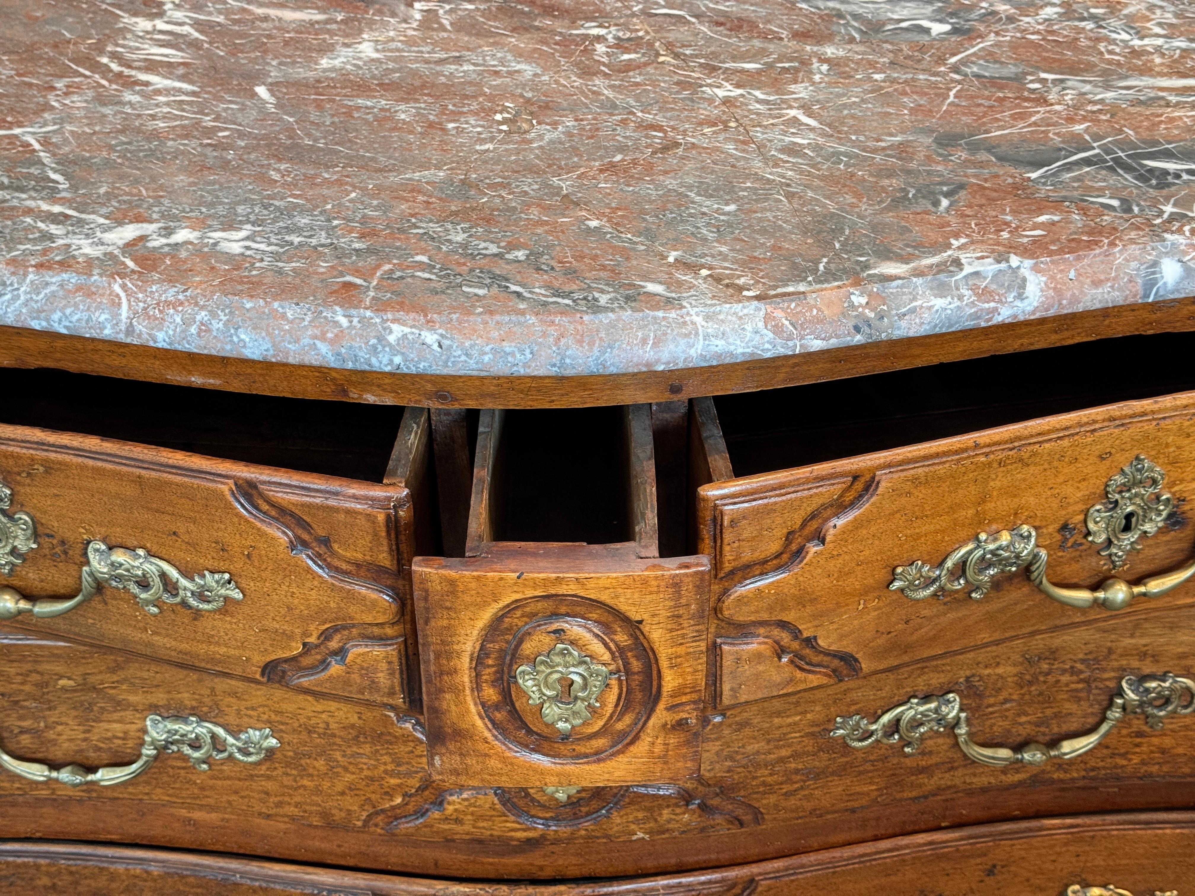 18th Century Continental Commode With Marble Top For Sale 9