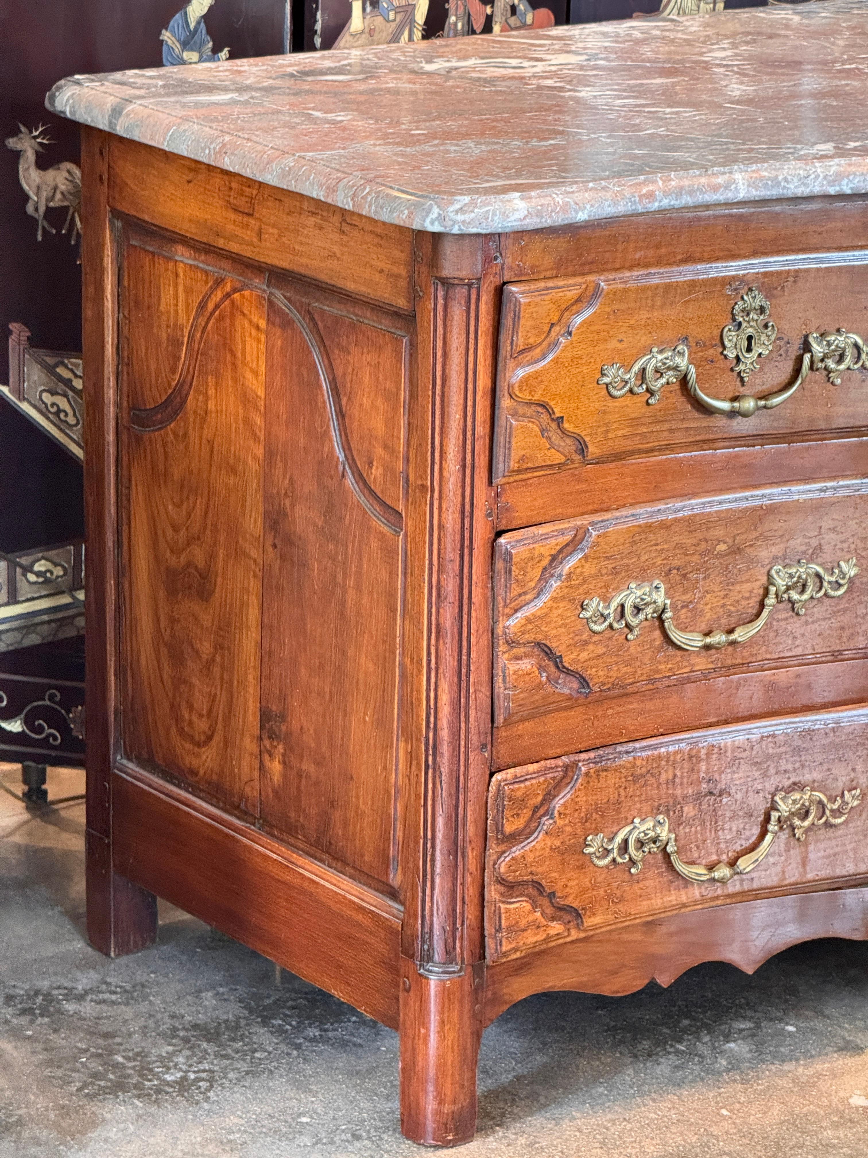 18th Century Continental Commode With Marble Top For Sale 1