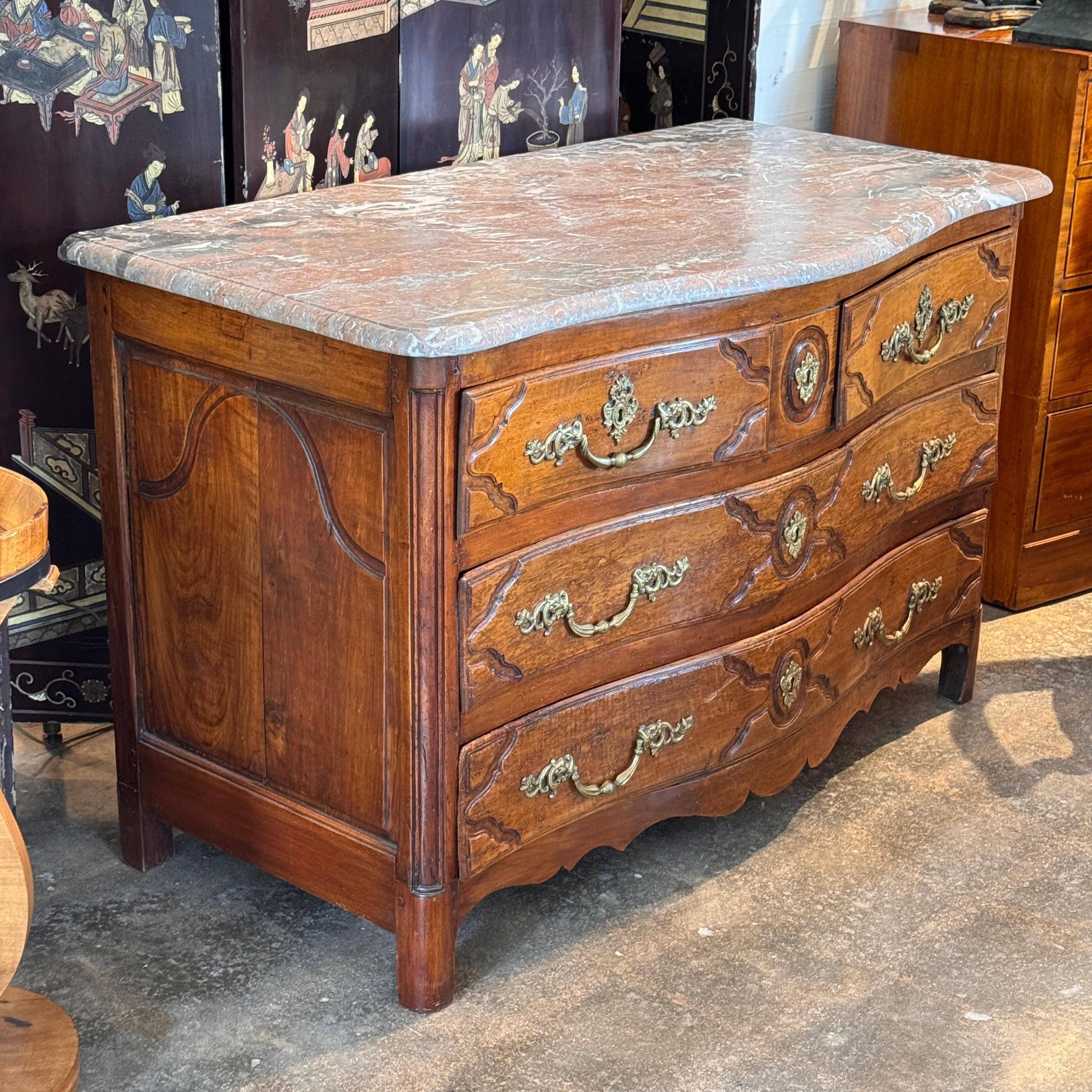 18th Century Continental Commode With Marble Top For Sale 2