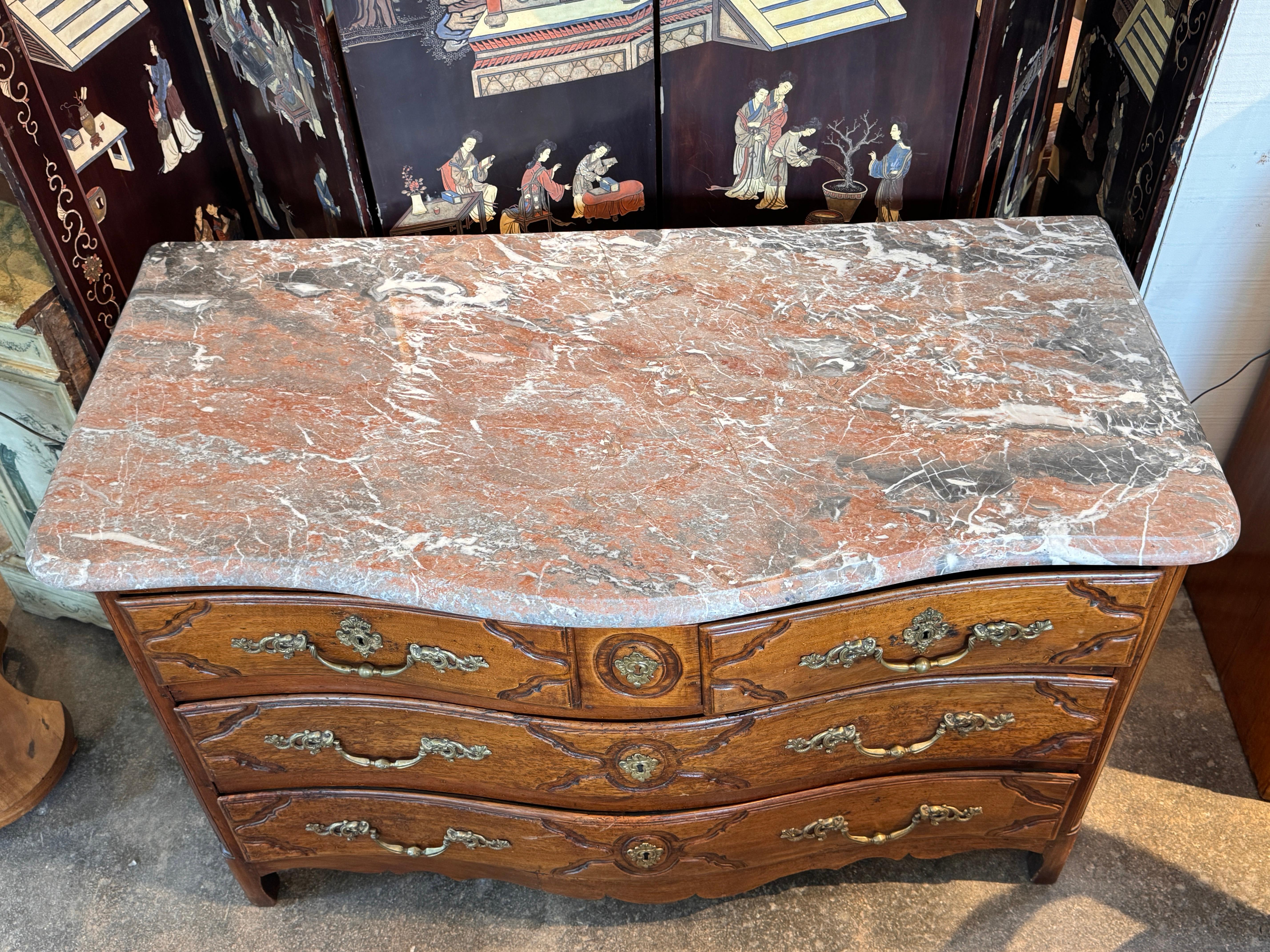 18th Century Continental Commode With Marble Top For Sale 5