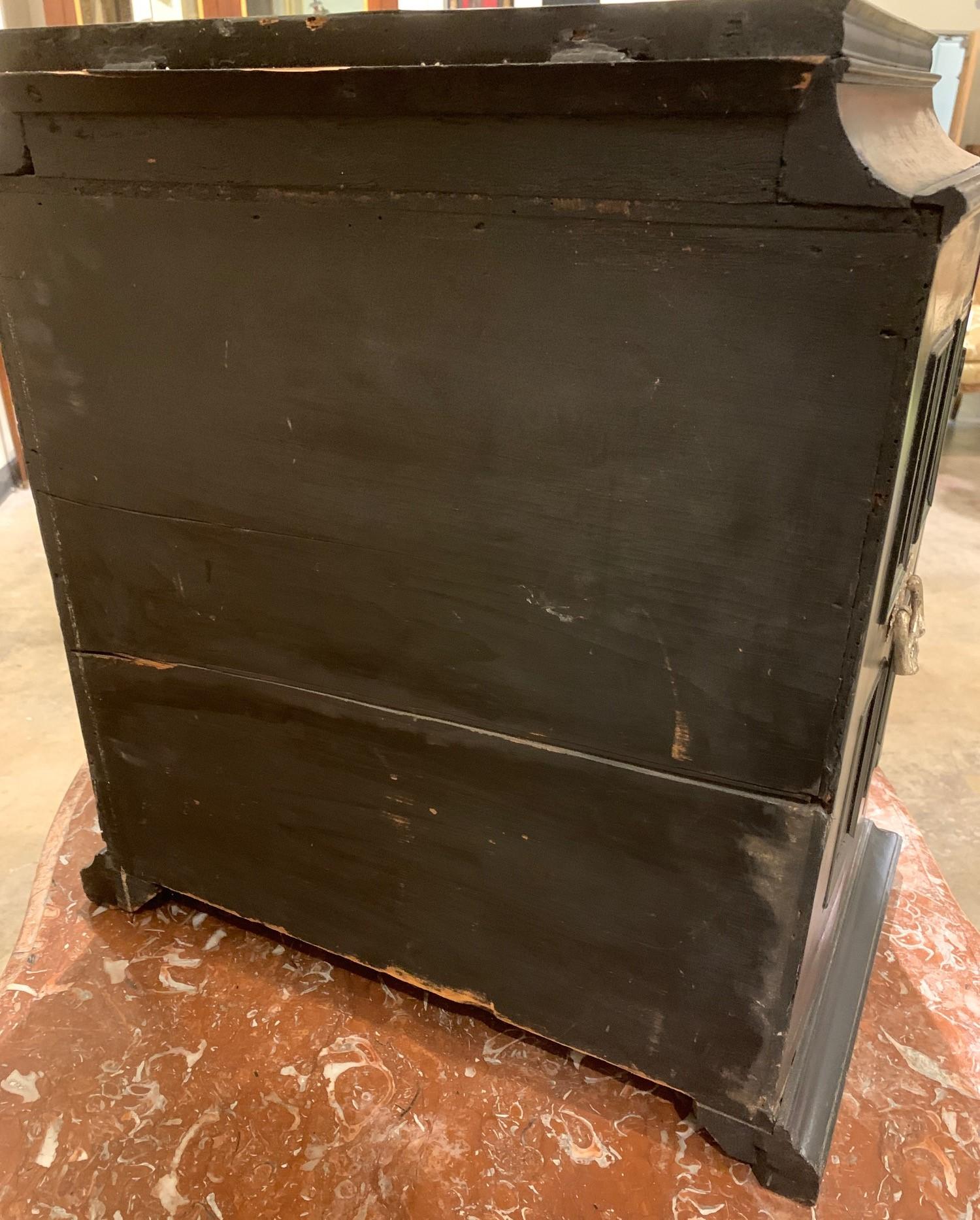 18th Century Continental Ebonized Trinket Cabinet 5