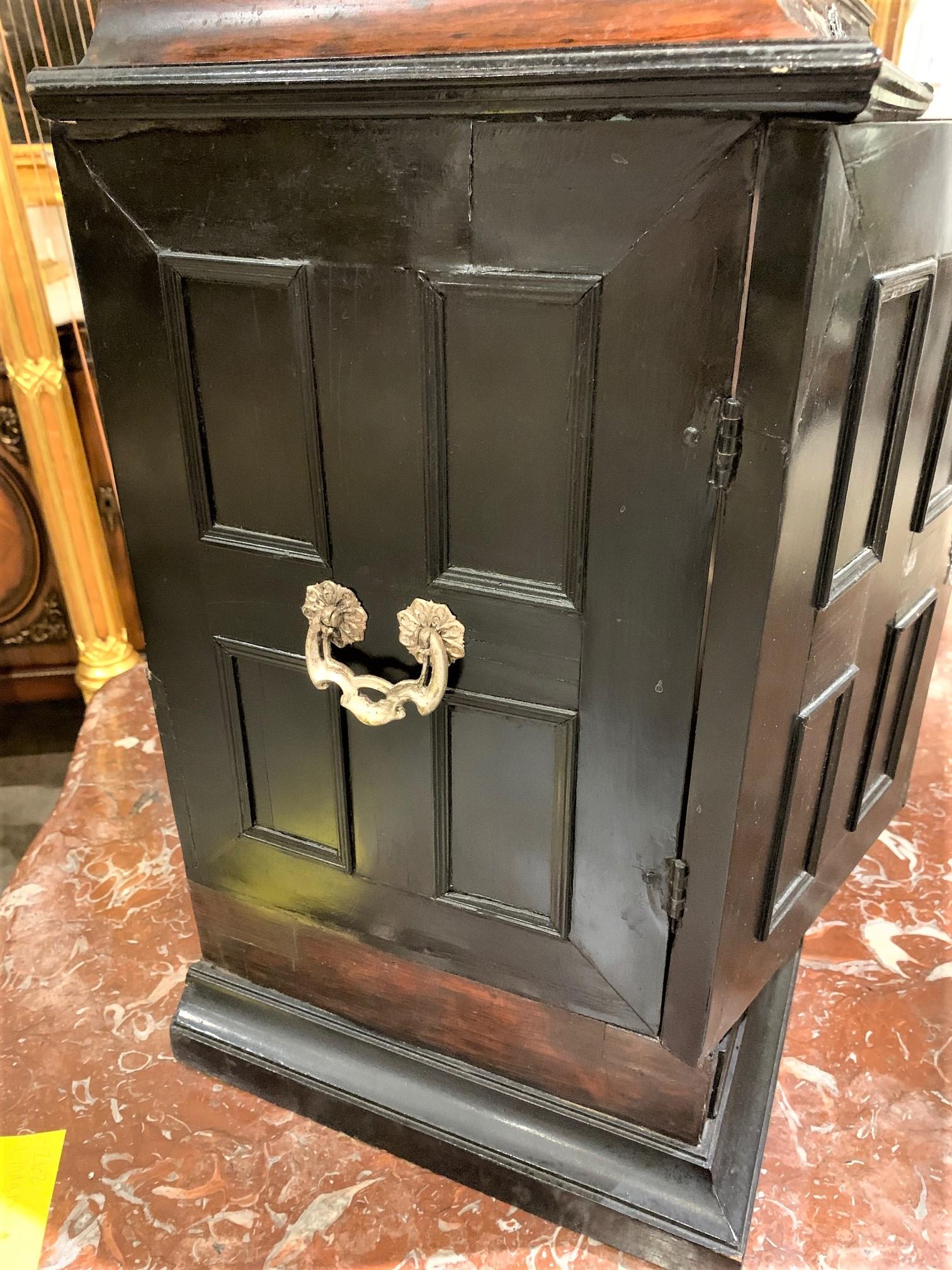 18th Century Continental Ebonized Trinket Cabinet 2