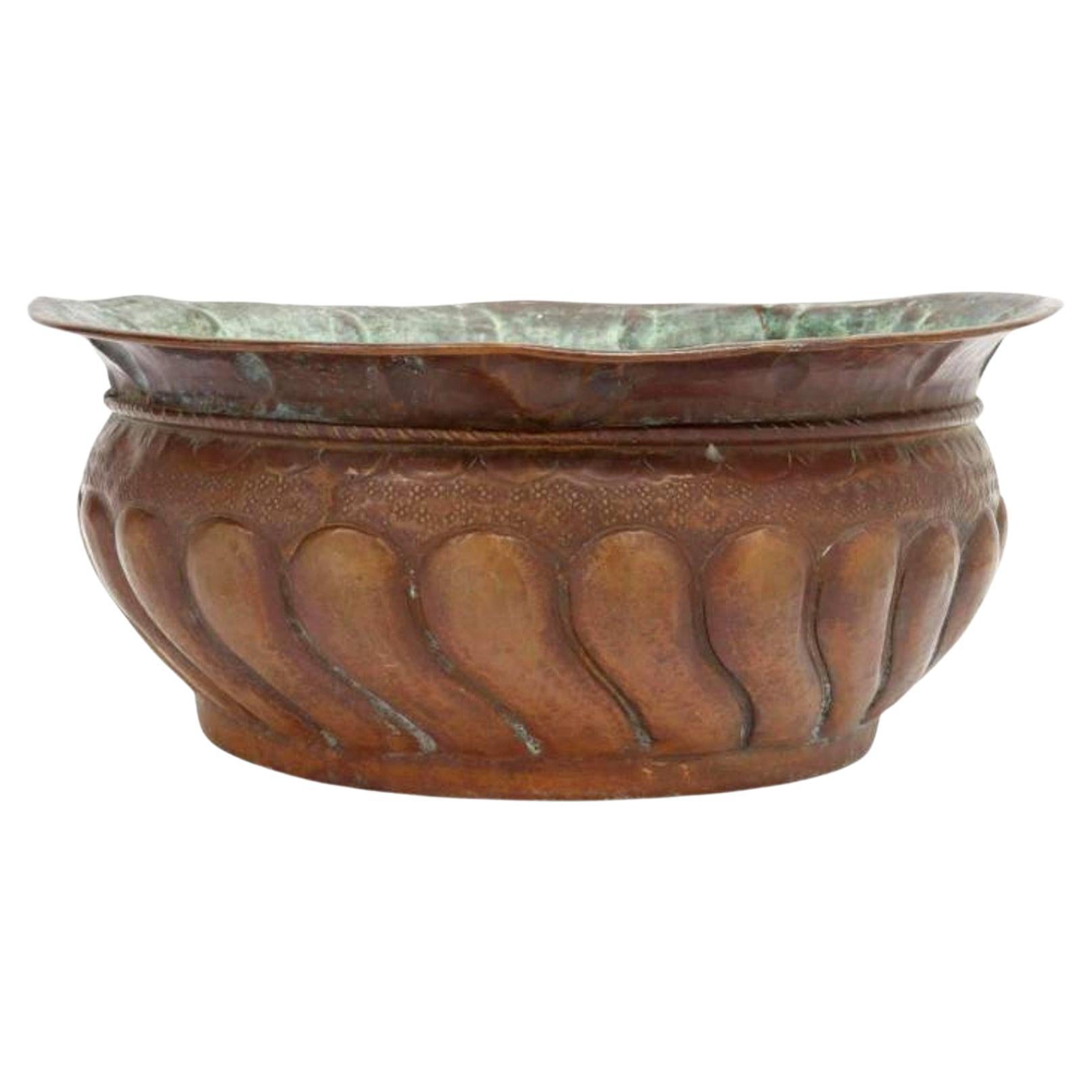 18th Century Continental European Hammered Copper Wine Cistern