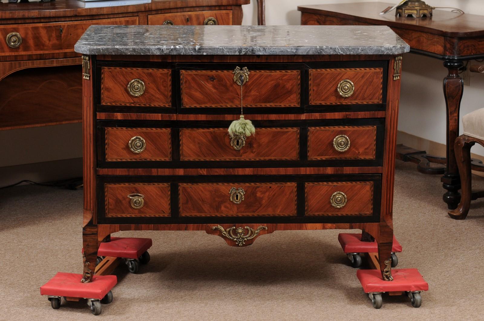 18th Century Continental Inlaid Commode For Sale 7