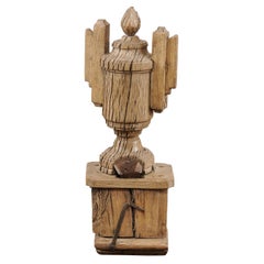 18th Century Continental Money Box with Urn & Flame Motif
