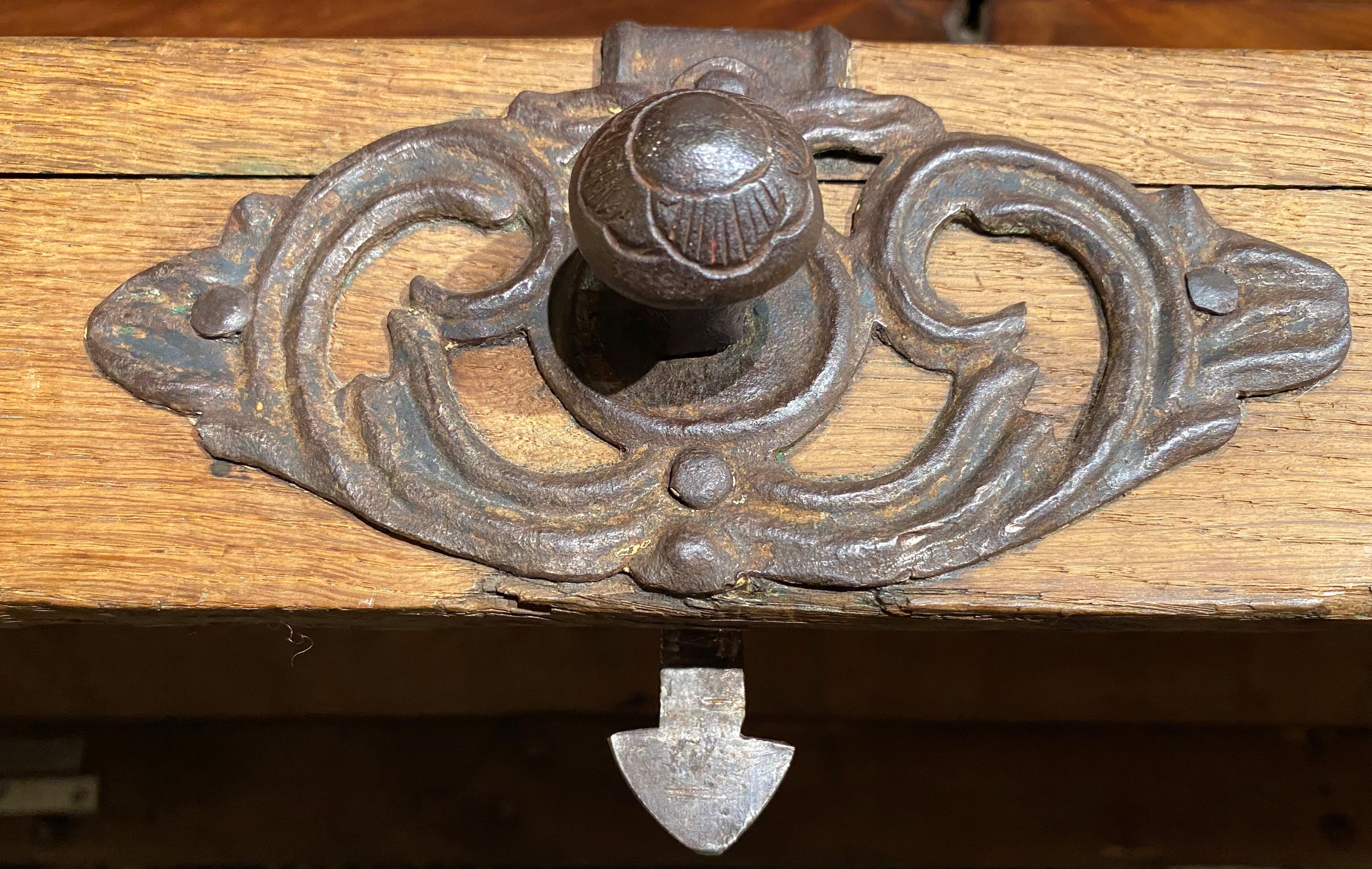 18th Century Continental Oak Dome Top Trunk with Fabulous Metalwork 5