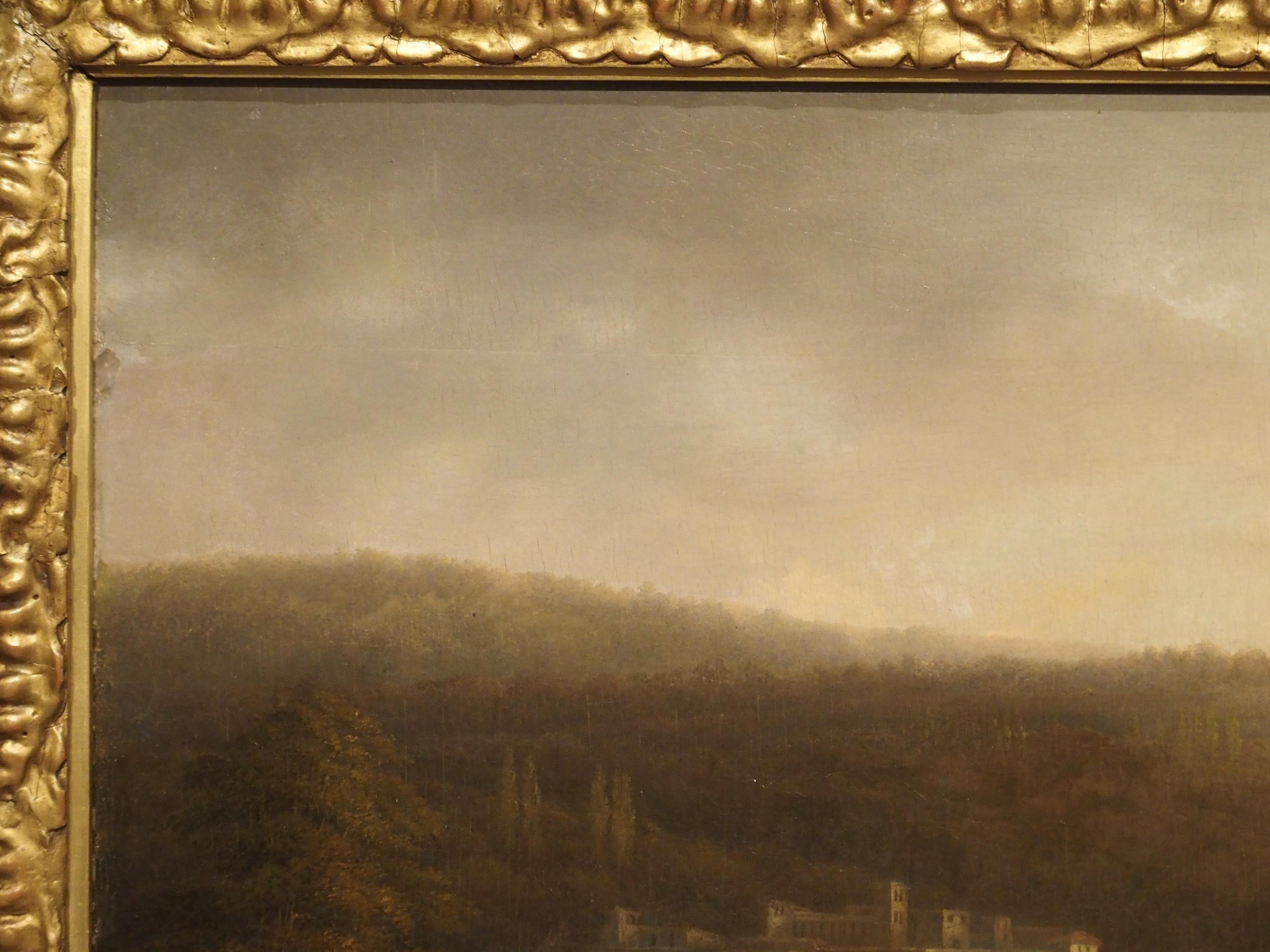 18th Century Continental Oil on Board Landscape Painting 7