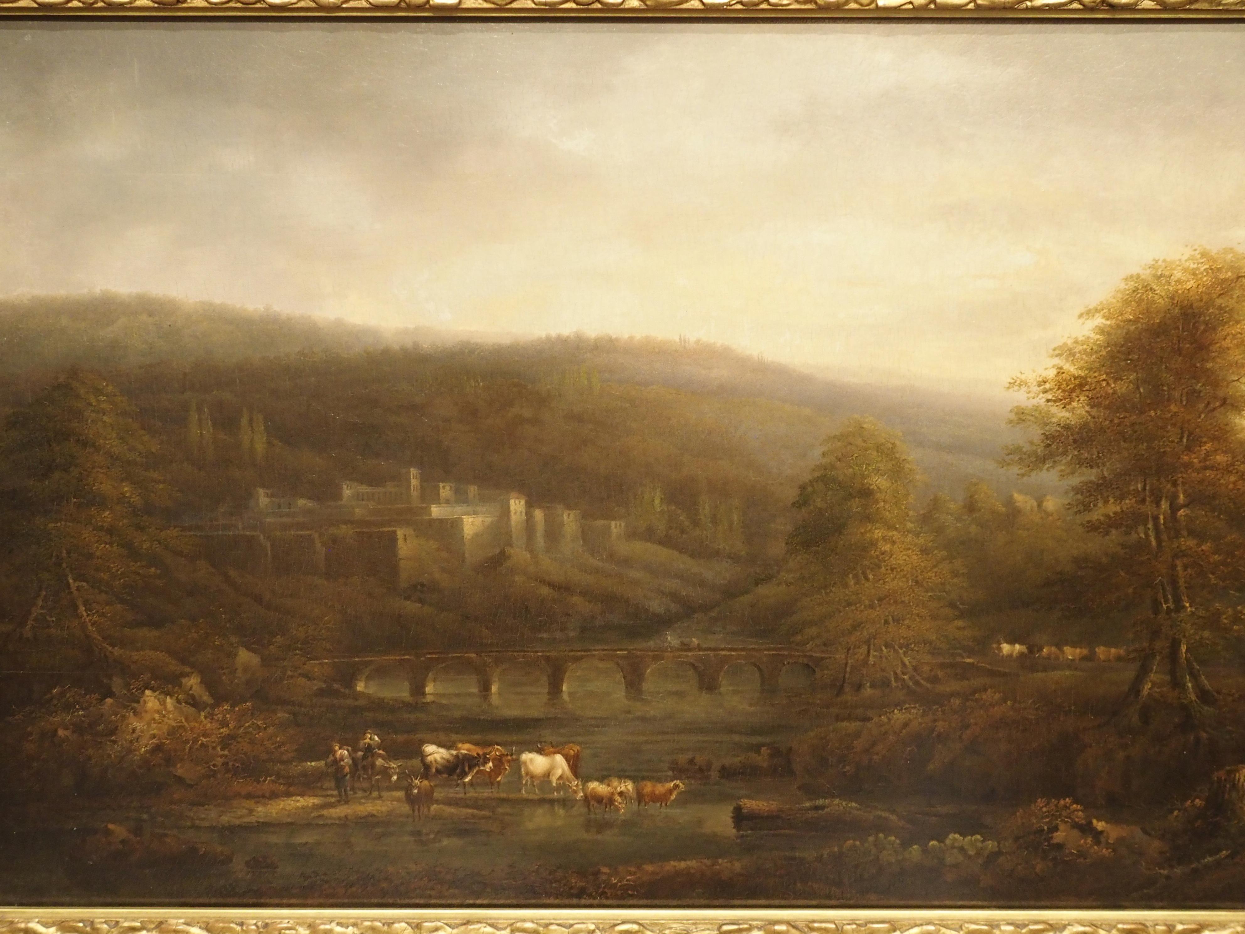 18th Century Continental Oil on Board Landscape Painting 8