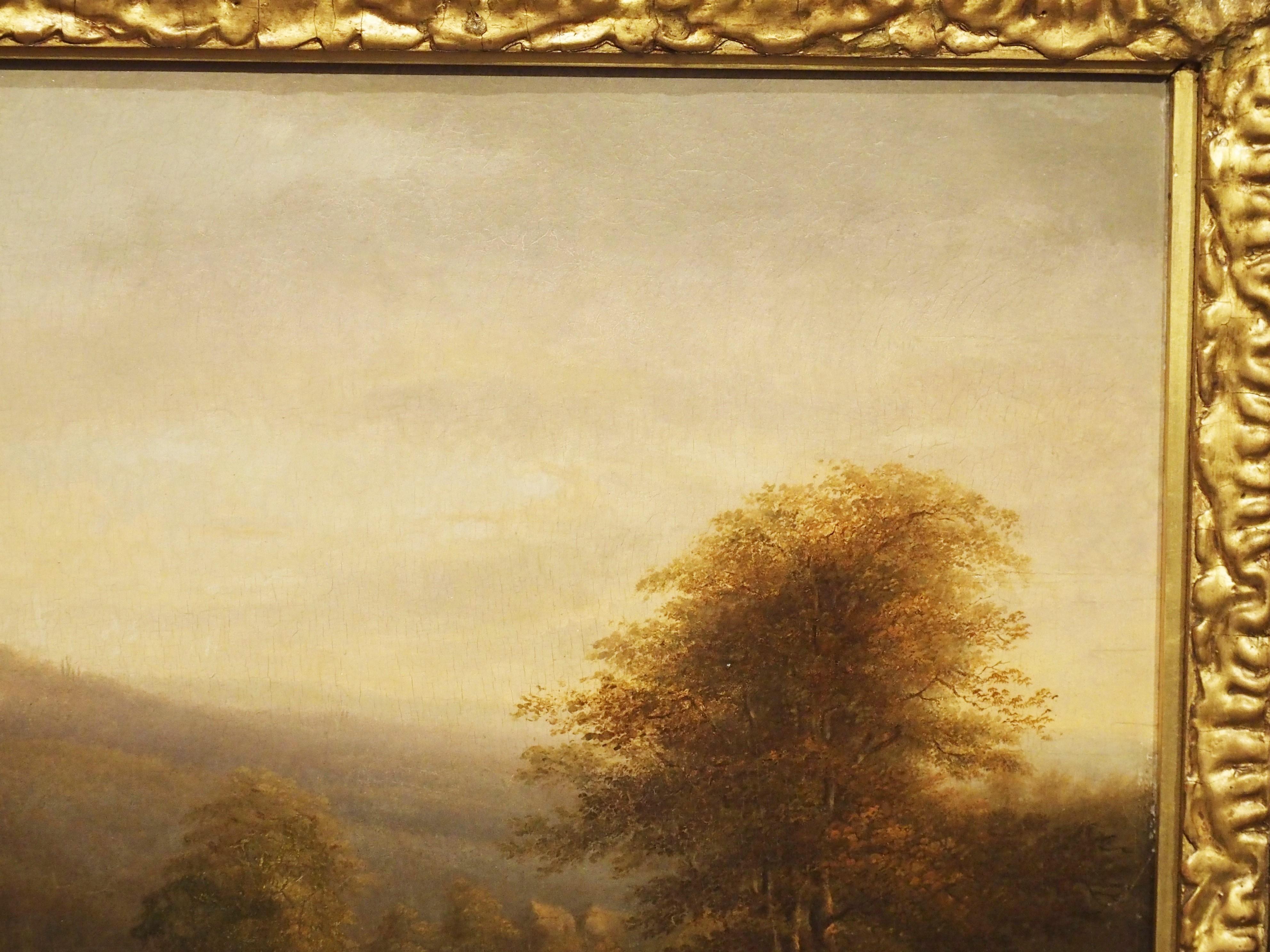 18th Century Continental Oil on Board Landscape Painting 9