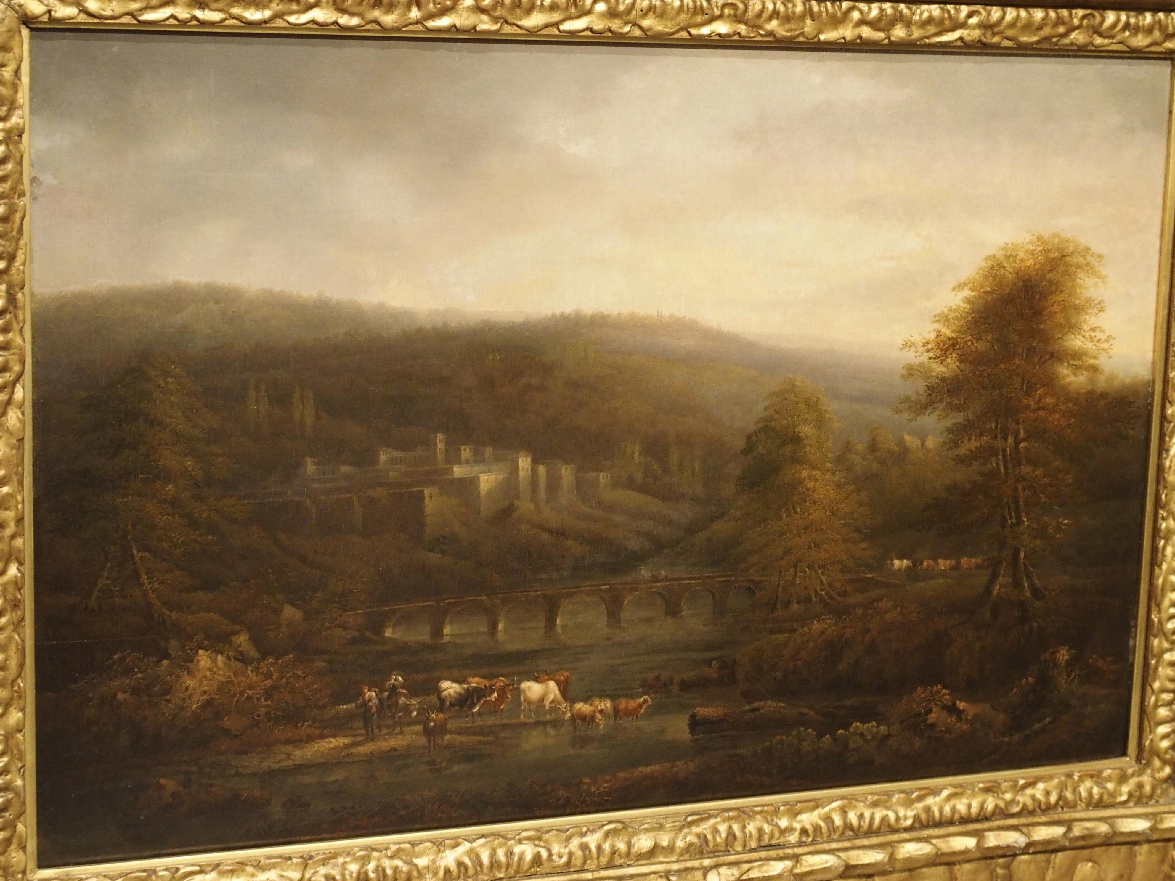 18th Century Continental Oil on Board Landscape Painting 12