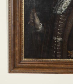 18th Century Continental Oil on Canvas Portrait of a Boy with a Bow